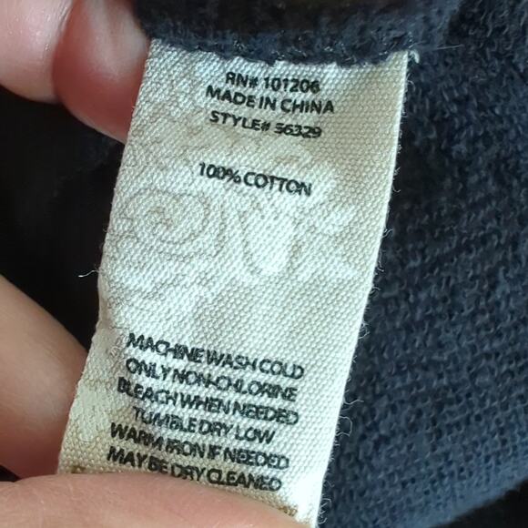 Soft Surroundings Sweater Black Peruvian Style Ruffle Pockets Womens Top 1X - Picture 5 of 6